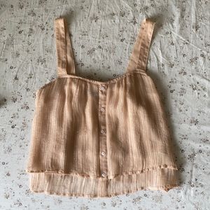 Abrecombie and Fitch Pink Mesh Tank